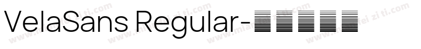 VelaSans Regular字体转换